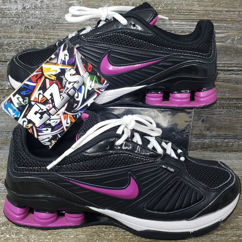Nike Shox Dedicate Running Shoes Black Fuchsia 354707-051 Women Size 8.5